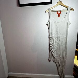 NWOT Forever 21 sand double layer asymmetrical dress rebel moon collab